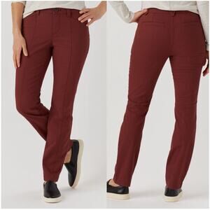 Duluth Trading Co Pants Womens 6 Red Workday Warrior Chino Slim Cotton Stretch